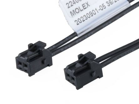 Molex 2 Way Female Crimped Terminal to 2 Way Female Crimped Terminal Wire to Board Cable Assembly, 300mm [2240891023]; 536-682