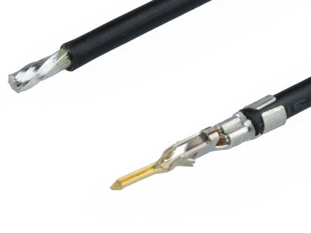Molex Male Micro-Fit to Male Pigtail Pre-Crimped Lead, 300mm, 16AWG, Black [367693061]; 536-784