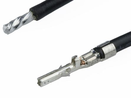 Molex Female Micro-Fit to Male Pigtail Pre-Crimped Lead, 300mm, 16AWG, Black [367693064]; 536-787