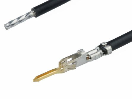 Molex Male Micro-Fit to Male Pigtail Pre-Crimped Lead, 300mm, 20AWG, Black [367693065]; 536-788