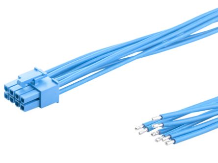 Molex 8 Way Female Crimped Terminal to 8 Way Male Pigtail Wire to Board Cable Assembly, 150mm [2262452082]; 536-850
