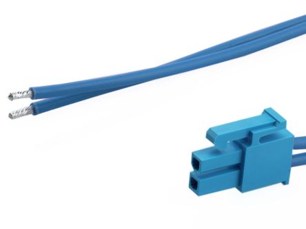 Molex 2 Way Female Crimped Terminal to 2 Way Male Pigtail Wire to Board Cable Assembly, 300mm [2262452023]; 536-855