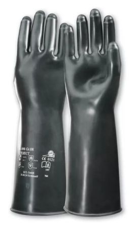Honeywell Safety Butoject Black Butyl Chemical Resistant Work Gloves, Size 11 [089811111X]; 537-003
