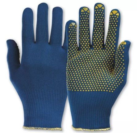 Honeywell Safety PolyTRIX BN Blue, Yellow Polyamide Cut Resistant Work Gloves, Size 10 [091410142X]; 537-081
