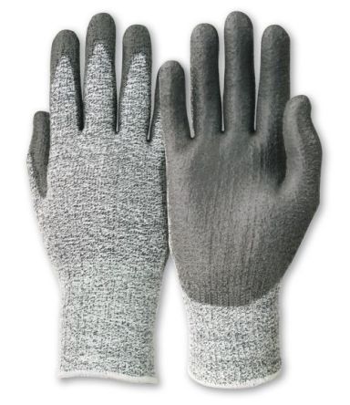 Honeywell Safety Camapur Cut Dark Grey HPPE Cut Resistant Work Gloves, Size 10, Polyurethane Coating [062710841E]; 537-125