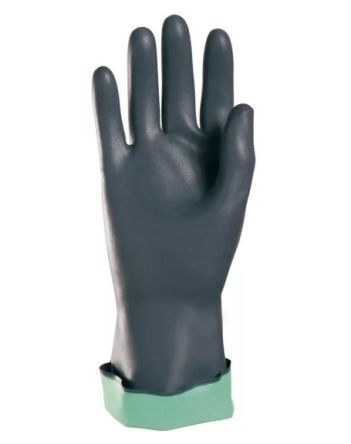 Honeywell Safety Nitopren Dark Grey Chloroprene Chemical Resistant Work Gloves, Size 9 [071709141E]; 537-188