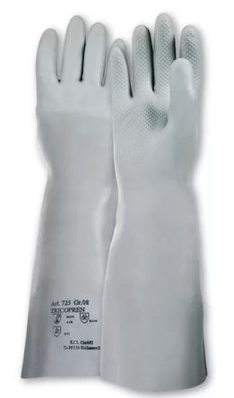 Honeywell Safety Tricopren Grey Cotton Chemical Resistant Work Gloves, Size 11, Cotton Coating [072511141X]; 537-334