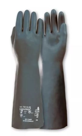 Honeywell Safety Camapren Black Chloroprene Oil Grip, Oil Repellent Work Gloves, Size 9 [072609141E]; 537-337