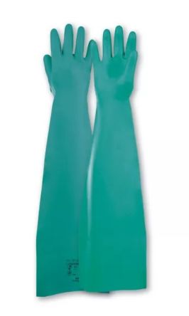 Honeywell Safety Camatril Green Nitrile Chemical Resistant, General Purpose Work Gloves, Size 8 [073308191A]; 537-355