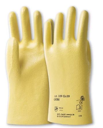 Honeywell Safety Gobi Yellow Cotton Mechanical Protection Work Gloves, Size 10, Nitrile Coating [010910141E]; 537-383