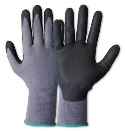 Honeywell Safety GemoMech Black/Grey Polyamide Mechanical Protection Work Gloves, Size 6, Nitrile Foam Coating [066406141E]; 537-484