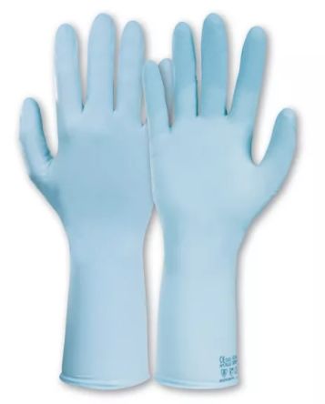 Honeywell Safety Dermatril L Blue Nitrile Disposable Gloves, Size 8, 1Pair per Pack [074108081C]; 537-507