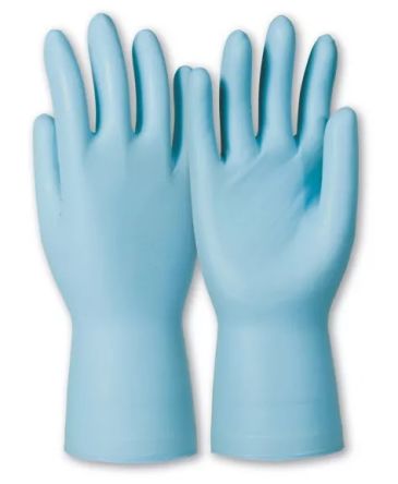 Honeywell Safety Dermatril P Blue Nitrile Disposable Gloves, Size 7, 1Pair per Pack [074307082C]; 537-520