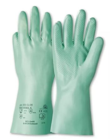 Honeywell Safety Tricotril K Green Para-aramid Chemical Resistant, Cut Resistant Work Gloves, Size 10, Nitrile Coating [083610141X]; 537-542