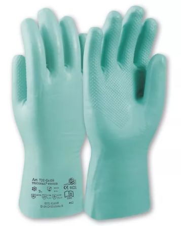 Honeywell Safety Tricotril Winter Green Nitrile Cold Resistant Work Gloves, Size 10, Nitrile Coating [073810141X]; 537-554