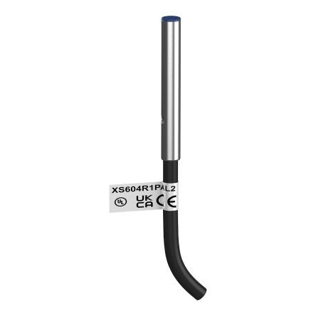 Telemecanique Sensors Inductive Smooth Barrel Inductive Proximity Sensor, 0 → 2.5 mm Detection, PNP NO, 12 [XS604R1PAL2]; 553-044
