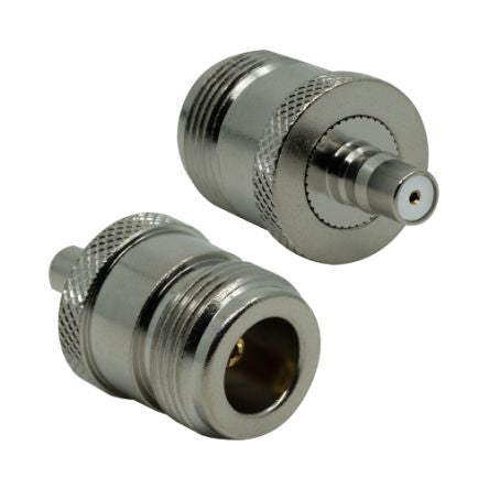 Siretta Straight Coaxial Adapter QMA Socket to N Jack Socket [ADAPT/QMAF/N-TYPEF]; 554-237
