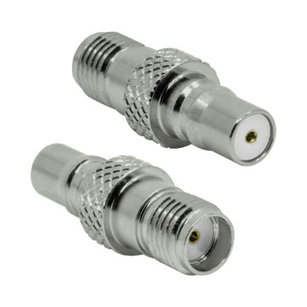 Siretta Straight Coaxial Adapter QMA Socket to SMA Socket [ADAPT/QMAF/SMAF]; 554-242