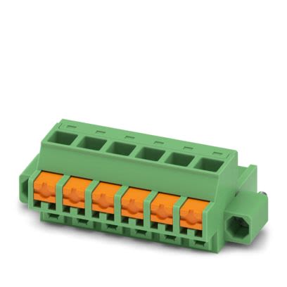 Phoenix Contact, 5.08mm Pitch, FKCOR, 6 Way, , Pluggable Terminal Block, Plug, Screw Mount, Push In Spring Termination, [1861506]; 554-877