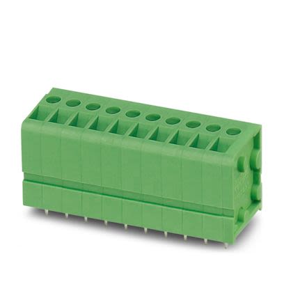 Phoenix Contact 5-V/SA10, FRONT 2 Series PCB Terminal Block, 12-Contact, 5mm Pitch, Wave Soldering, 1-Row, Screw [1931741]; 554-911