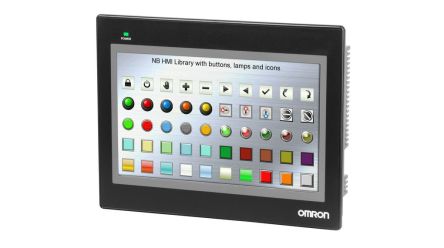 Omron NB Series HMI Touch Screen HMI - 10.1 in, TFT Display, 800 X 480pixels [NB10W-TW01B]; 555-953