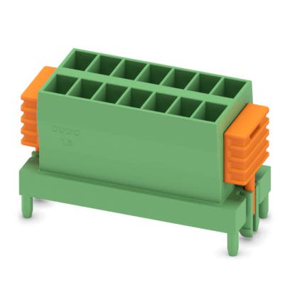 Phoenix Contact CDDC Series PCB Connector, 14-Contact, 3.5mm Pitch, Flange Mount, 2-Row, Crimp Termination [1016518]; 556-090