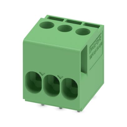Phoenix Contact TDPT Series PCB Terminal Block, 3-Contact, 5.08mm Pitch, Wave Soldering, 1-Row, Push In Spring [1017492]; 556-091