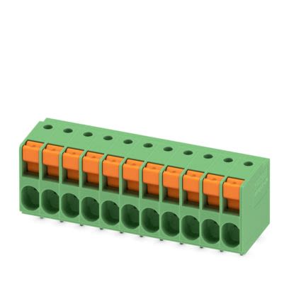 Phoenix Contact TDPT Series PCB Terminal Block, 11-Contact, 5.08mm Pitch, Wave Soldering, 1-Row, Push In Spring [1017512]; 556-093