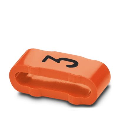 Phoenix Contact SD-WMTBS Slide On Cable Marker, Orange, Pre-printed "Numbers", 10 → 136mm Cable, for Conductor [0826527:3]; 556-116