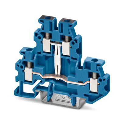 Phoenix Contact 1066345 MUTTB Series Blue, 2.5mm², 2-Level, Screw Termination [1066345]; 556-283