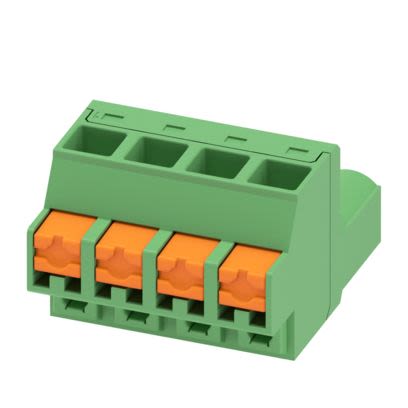 Phoenix Contact, 5.08mm Pitch, 5/..-ST, FKCOW 2, 4 Way, , Pluggable Terminal Block, Plug, PCB Mount, Push In Spring [1860565]; 556-298