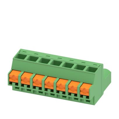 Phoenix Contact, 5.08mm Pitch, 5/..-ST, FKCOW 2, 7 Way, , Pluggable Terminal Block, Plug, PCB Mount, Push In Spring [1860594]; 556-299