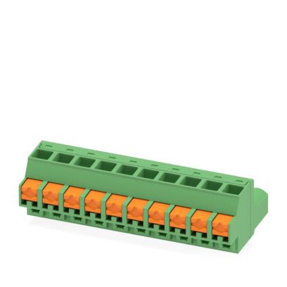 Phoenix Contact, 5.08mm Pitch, FKCOW, 10 Way, , Pluggable Terminal Block, Plug, PCB Mount, Push In Spring Termination, [1860620]; 556-300