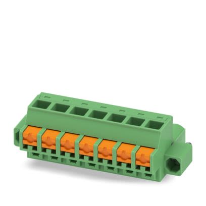 Phoenix Contact, 5.08mm Pitch, 5/..-STF, FKCOW 2, 7 Way, , Pluggable Terminal Block, Plug, Screw Mount, Push In Spring [1860824]; 556-303