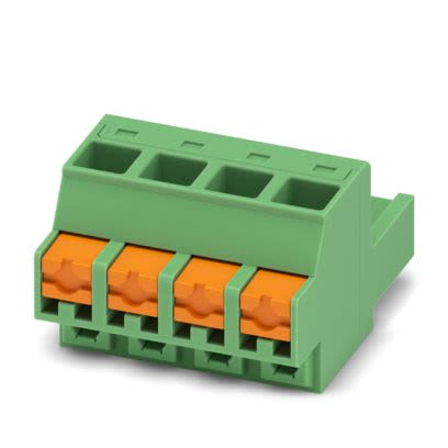 Phoenix Contact, 5.08mm Pitch, FKCOR, 4 Way, , Pluggable Terminal Block, Plug, PCB Mount, Push In Spring Termination, [1861250]; 556-306