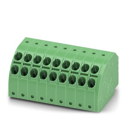 Phoenix Contact, 3.5mm Pitch, 5/..-PH, PTDA 1, 18 Way, , Pluggable Terminal Block, Plug, PCB Mount, Push In Spring [1725198]; 556-330