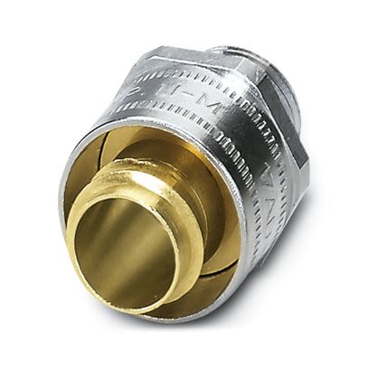 Phoenix Contact Brass Nickel Plated Brass Cable Gland, M16 Thread, 14mm max., IP40 [3241032]; 556-391