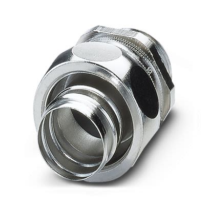 Phoenix Contact WP-G Series Silver Nickel Plated Brass Cable Gland, M20 Thread, 15.5mm min., 21mm max., IP40 [3241047]; 556-399