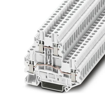 Phoenix Contact 1237651 UTTB Series White, 4mm², 2-Level, Screw Termination [1237651]; 556-440