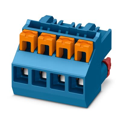 Phoenix Contact ICC25-PPC2 Series PCB Connector, 4-Contact, 5mm Pitch, PCB Mount, 1-Row, Push In Spring Termination [1272011]; 556-448