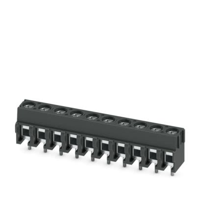 Phoenix Contact PT Series PCB Terminal Block, 10-Contact, 5mm Pitch, Wave Soldering, 1-Row, Screw Termination [1989528]; 556-488