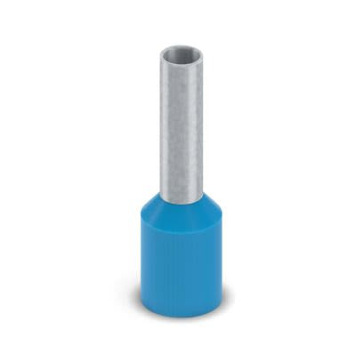 Phoenix Contact, Ferrule A Insulated Bootlace Ferrule, 14mm Pin Length, 2.3mm Pin Diameter, Blue [2100237]; 556-546