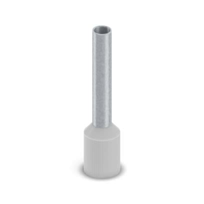 Phoenix Contact, BH341S Insulated Bootlace Ferrule, 18mm Pin Length, 2.3mm Pin Diameter, Grey [2100242]; 556-547