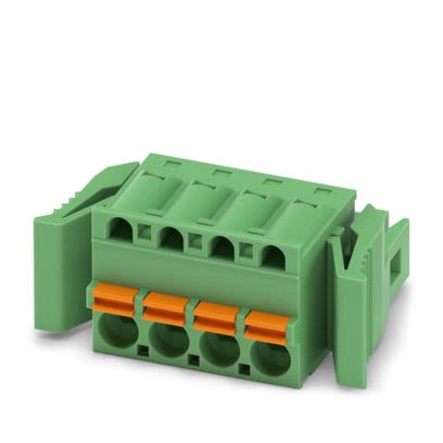 Phoenix Contact, 5mm Pitch, 5/..-ST-RF, FKC 2, 4 Way, , Pluggable Terminal Block, Plug, Latching, Push In Spring [1947078]; 556-620