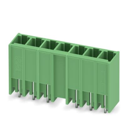 Phoenix Contact PCV 6/ 6-GL4-7 Series PCB Connector, 6-Contact, 7.62mm Pitch, Wave Soldering, 1-Row [1130862]; 556-643