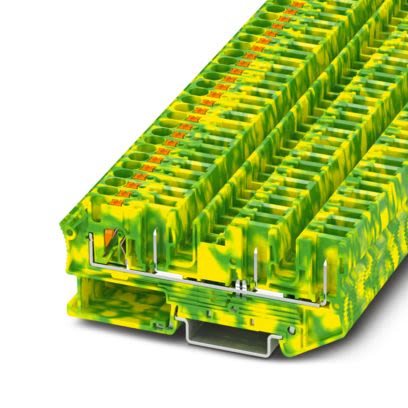 Phoenix Contact 1-Way PT 4-QUATTRO-PE Earth Terminal Block, 0.2 → 6mm², 24 → 10 AWG Wire, Push In, [1156663]; 556-649