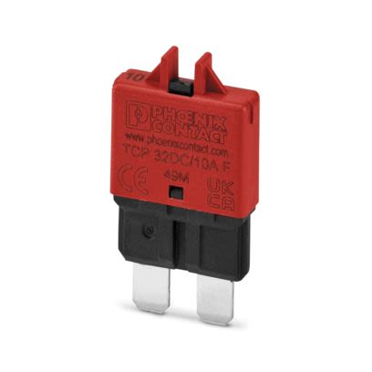 Phoenix Contact Thermal Circuit Breaker - TCP  Single Pole 32V dc Voltage Rating On Base Element, 10A Current Rating [1499942]; 556-666