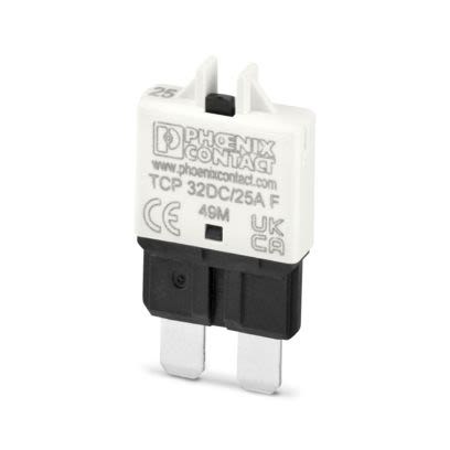 Phoenix Contact Thermal Circuit Breaker - TCP  Single Pole 32V dc Voltage Rating On Base Element, 25A Current Rating [1499945]; 556-668
