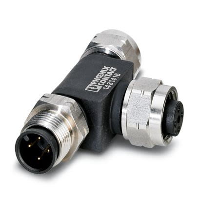 Phoenix Contact 4-Way Conductor T Connector Female, Male for Cable Mount [1431416]; 556-678