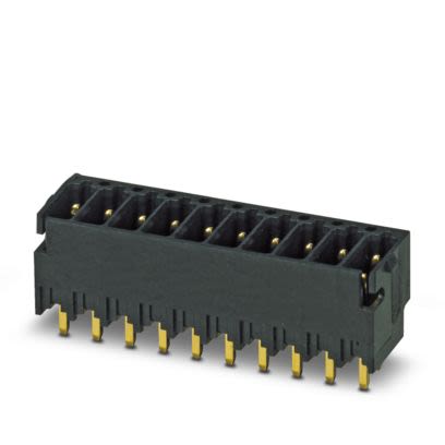 Phoenix Contact DMCV Series Wave Soldering Mount PCB Header, 30 Contact(s), 2.54 mm Pitch, 2 Row(s), Shrouded [1845001]; 556-690